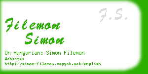 filemon simon business card